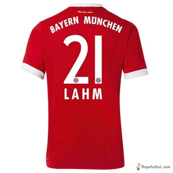 Camiseta Bayern de Múnich Replica Primera Ropa Lahm 2017/18 Rojo